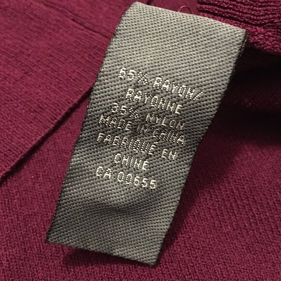 Merlot Red Cross Tie V-Neck Knit Sweater Top - Picture 9 of 14